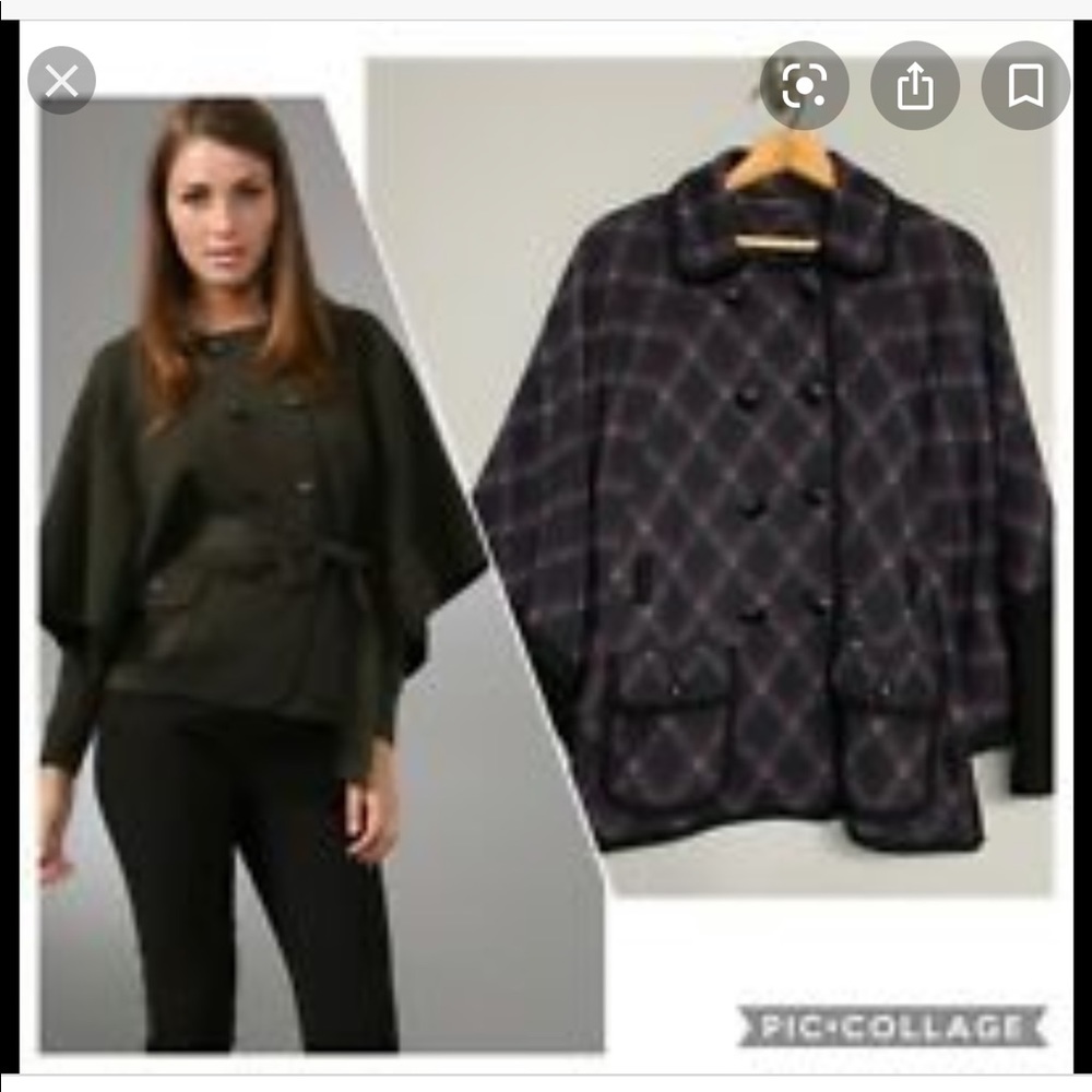DVF Diane Avon Furstenberg Abbe Cape Sweater S